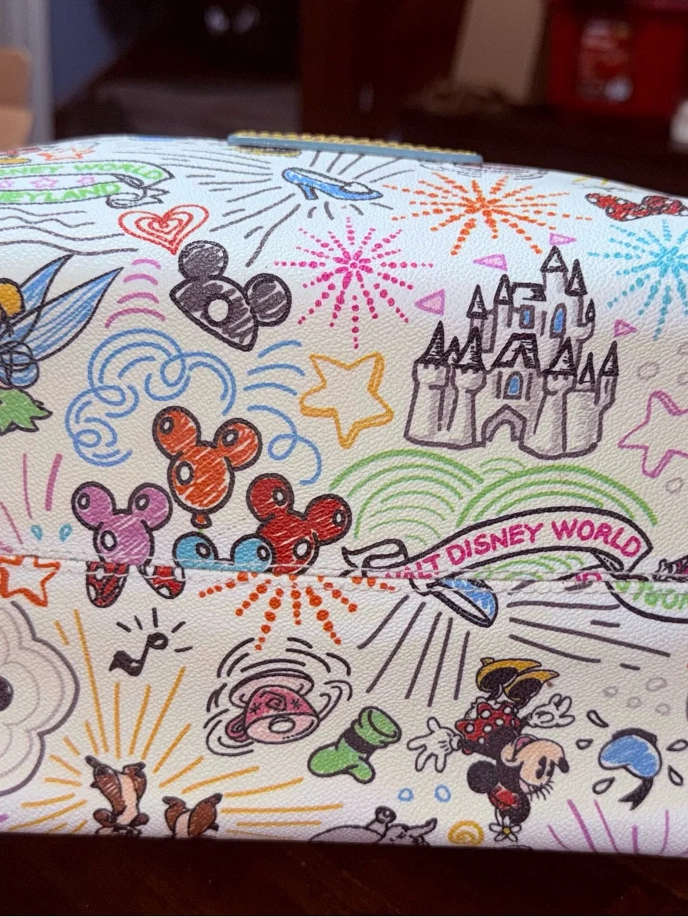 Dooney & Bourke White Multicolor Disney Sketch Tote